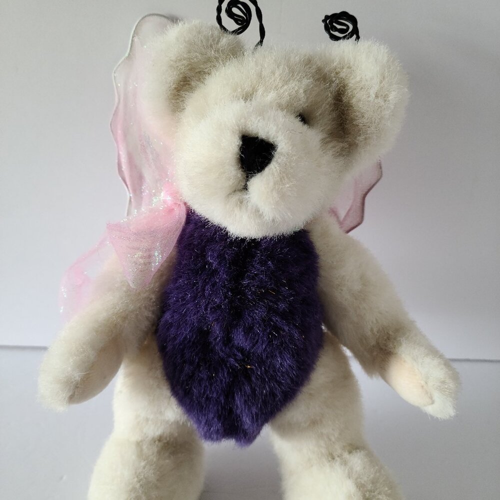 BOYDS BEAR FLORA B FLUTTERFLY PURPLE / WINGS/ ATENNA FROM 1988-2000